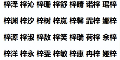 名字【和梓】含义寓意、点评打分、笔画分析、性格印象、五行属性2000字